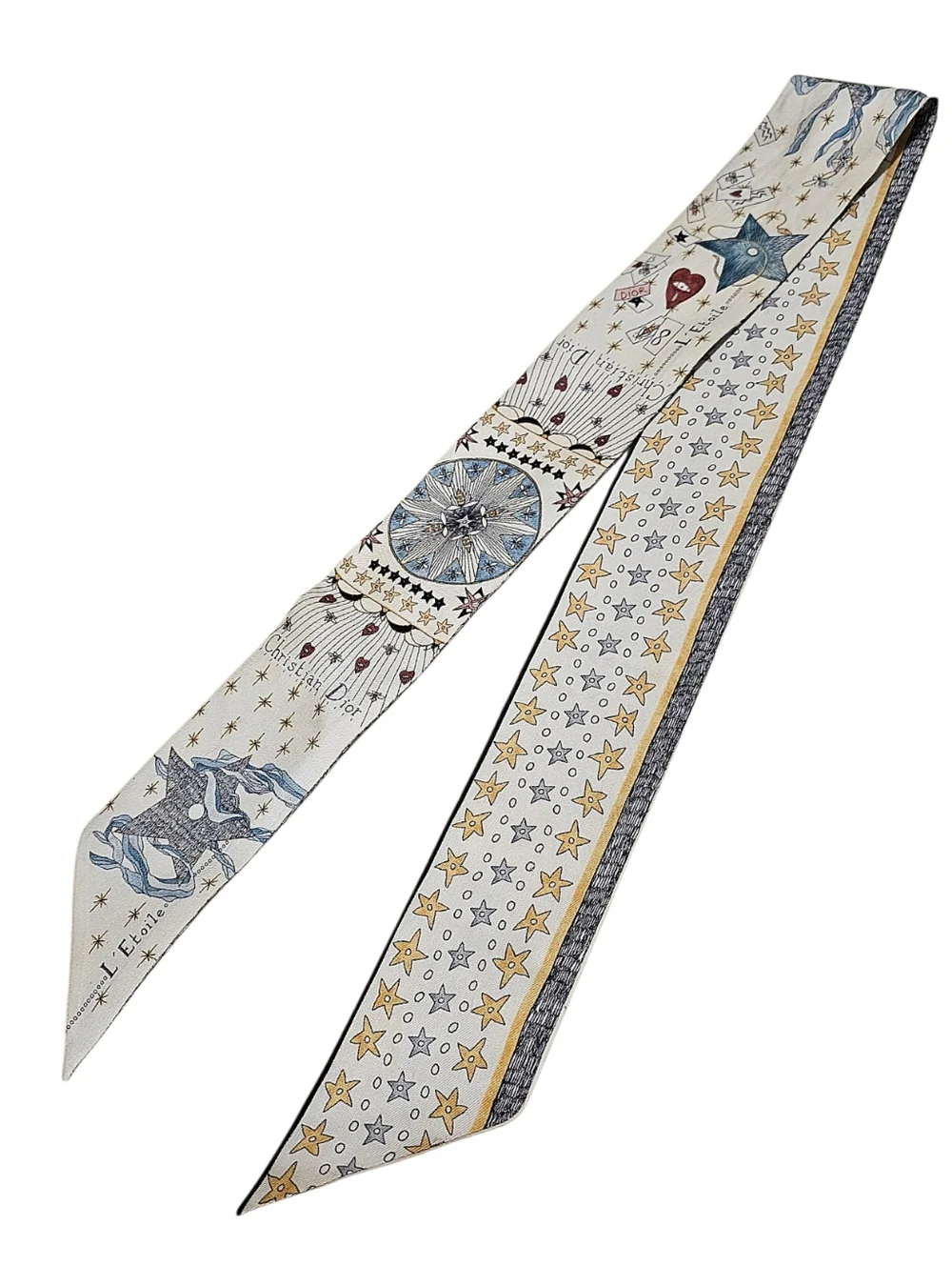 Christian Dior L'Etoile Tarot Mitzah Silk Bandeau Scarf - Picture 5 of 16